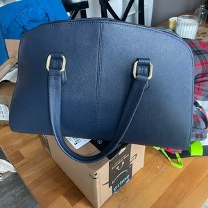 Blue leather bag Calvin Klein